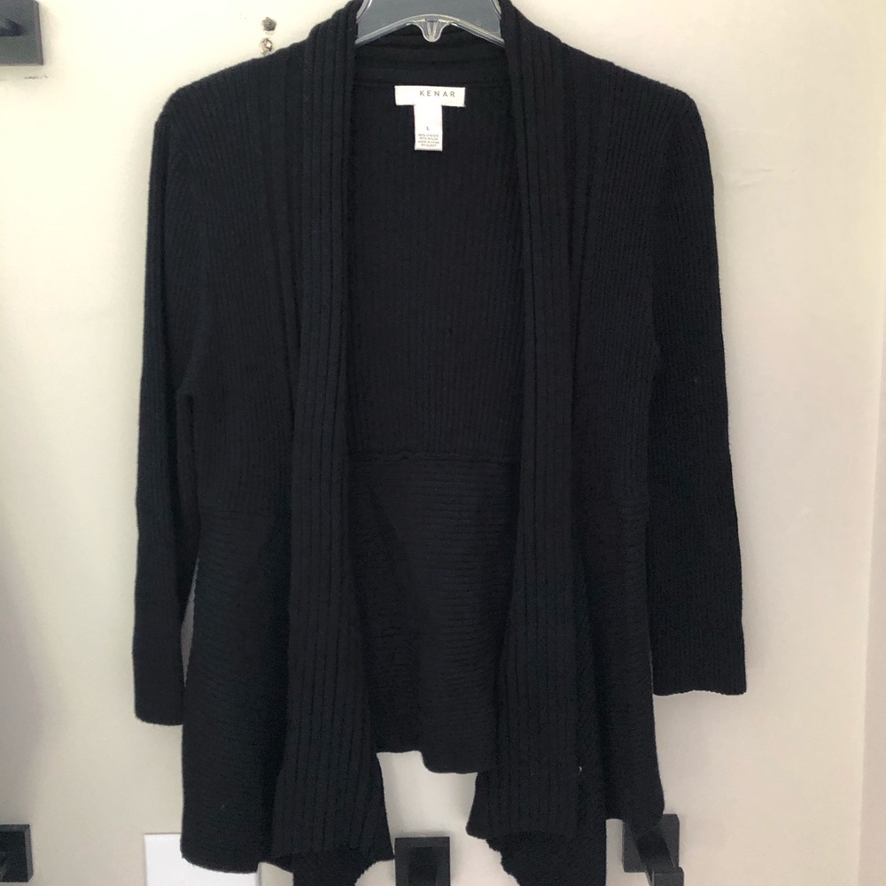 Black cardigan.
